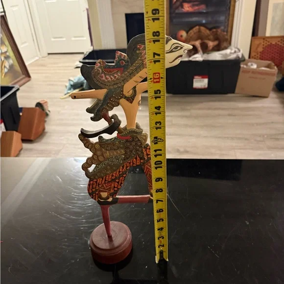 Exclusive Collection Leather Wayang Kulit Shadow Puppets Bima Werkudara 18in - Picture 6 of 6
